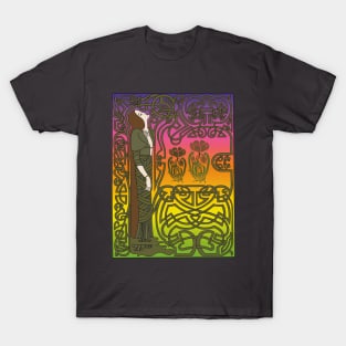 Celtic Lady (sage on rainbow) T-Shirt